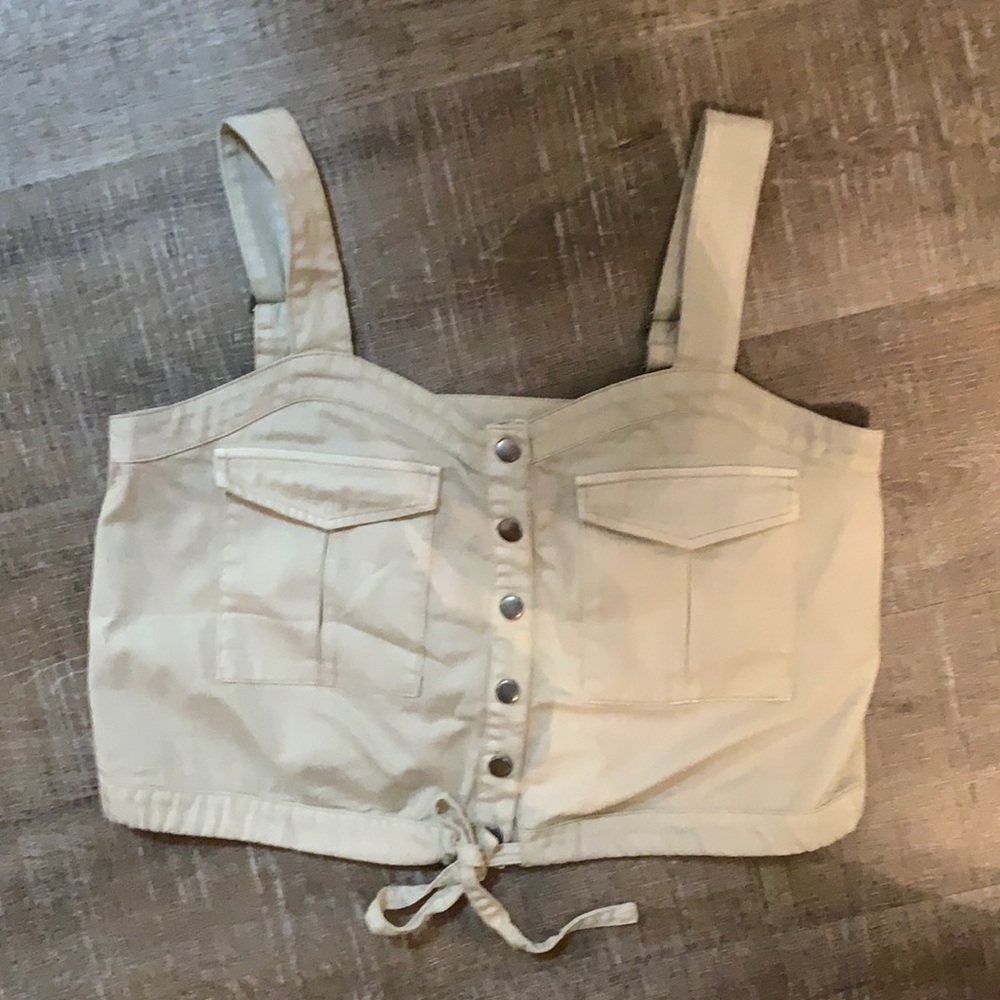 Jean crop top